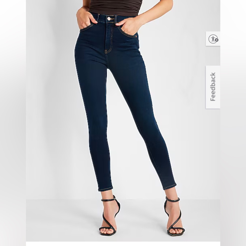 NWOT Express Women's Dark Blue Skinny Stretch  Jeans